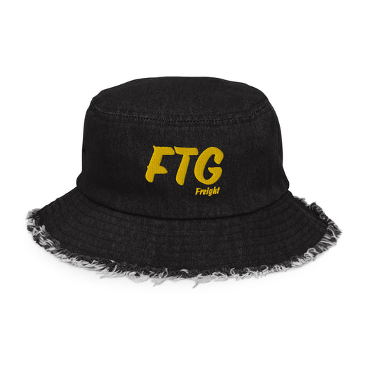 FTG Freight Distressed Denim Bucket Hat